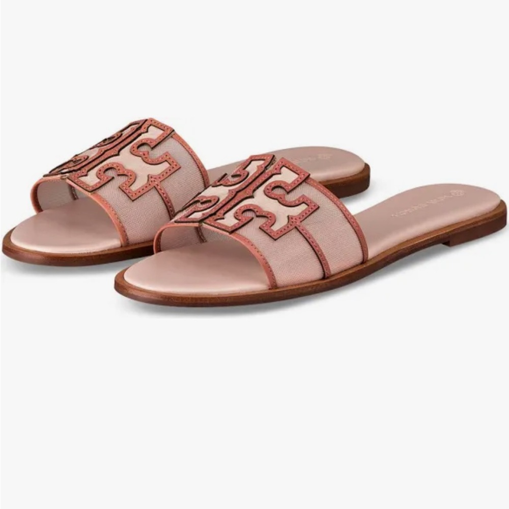 Tory Burch Ines Sea Shell Pink Slide Sandals